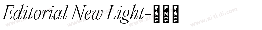 Editorial New Light字体转换